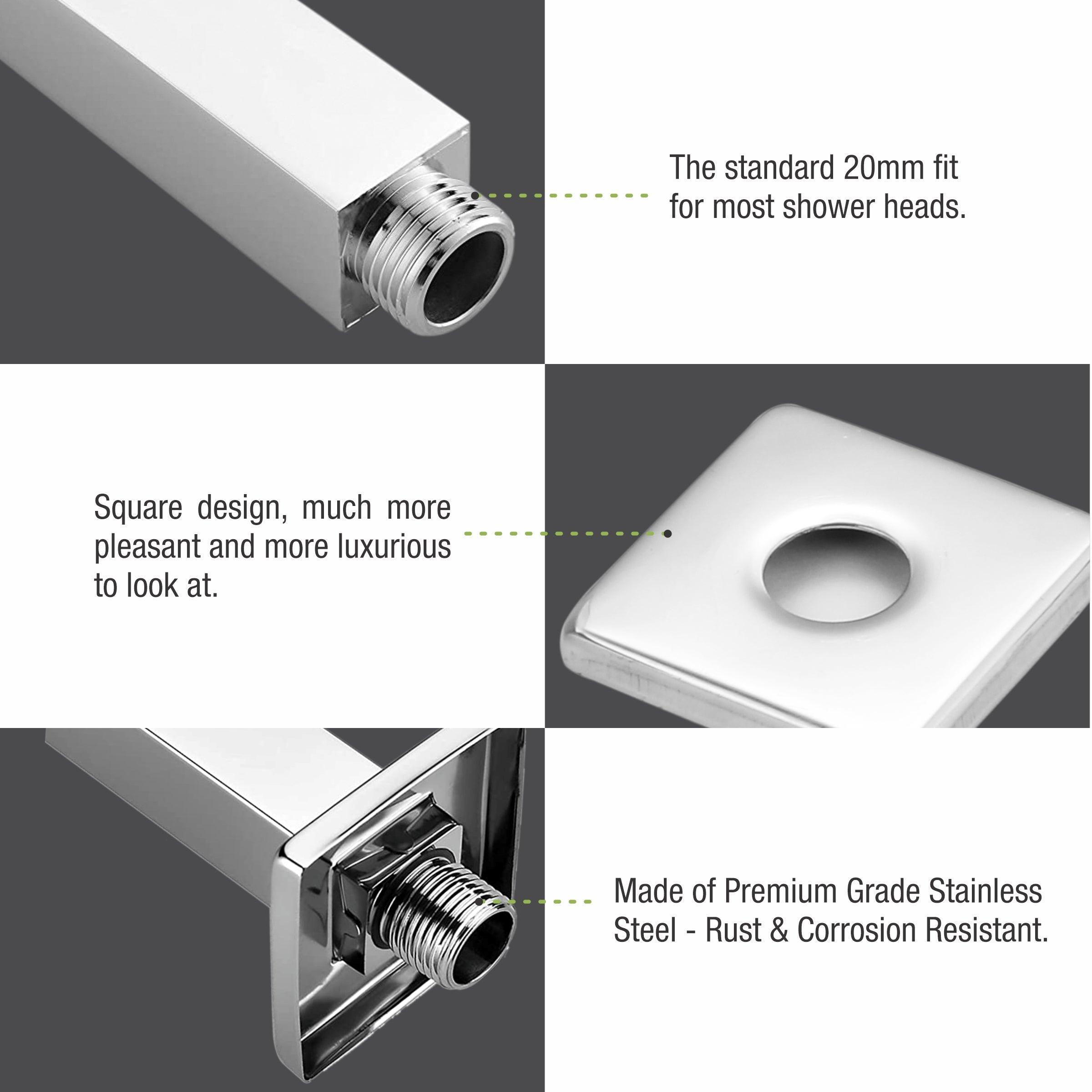 Rectangular Shower Arm (12 Inches) details