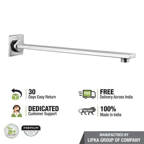 Rectangular Shower Arm (12 Inches) - LIPKA - Lipka Home