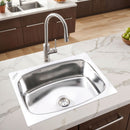 Round Single Bowl 304-Grade Kitchen Sink (24 x 18 x 9 Inches) - LIPKA - Lipka Home