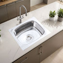 Round Single Bowl Kitchen Sink (20 x 17 x 8 Inches) - LIPKA - Lipka Home