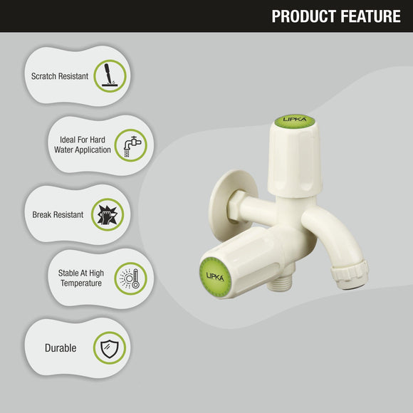 Royal Two Way Bib Tap PTMT Faucet (Double Handle) - LIPKA - Lipka Home