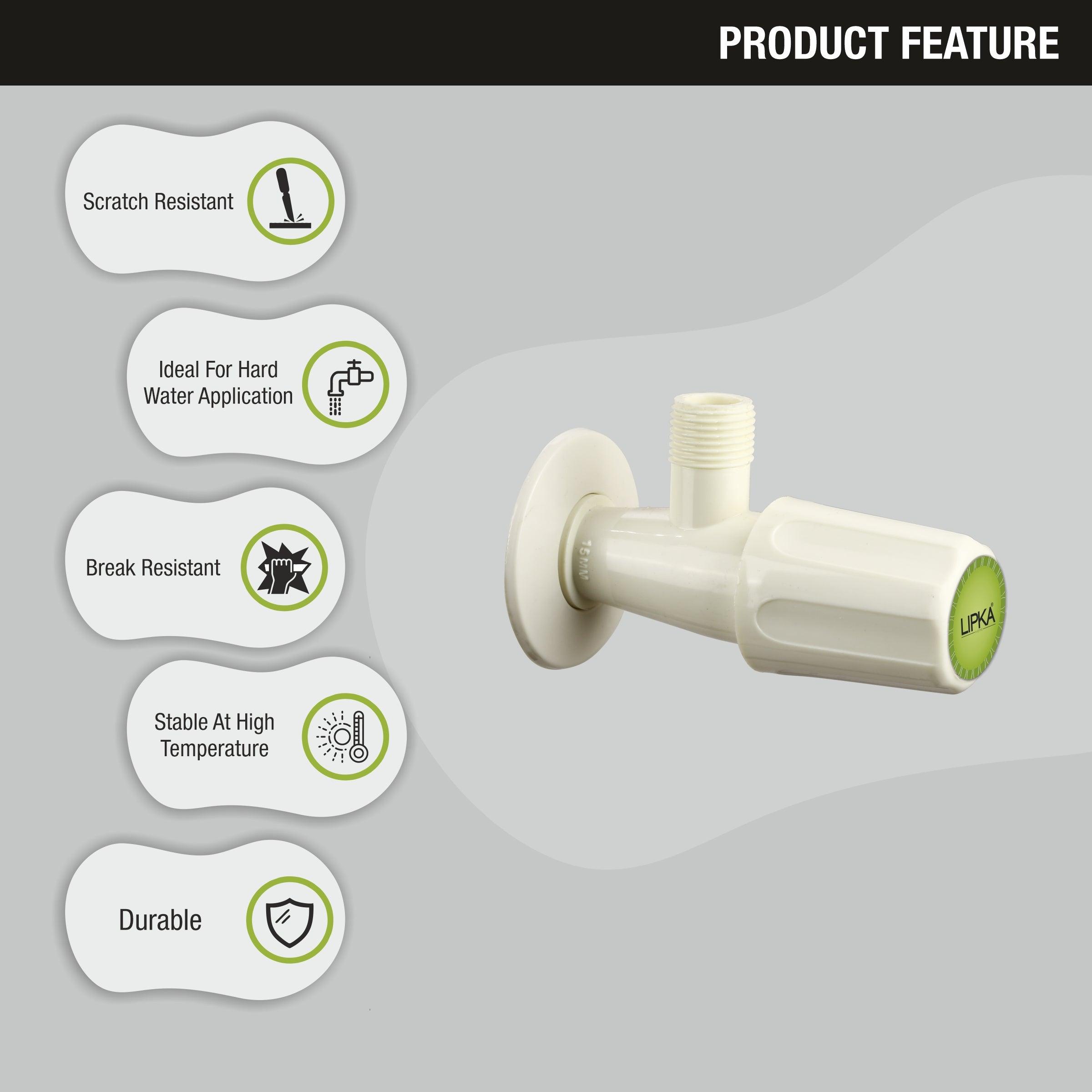 Royal Angle Valve PTMT Faucet features