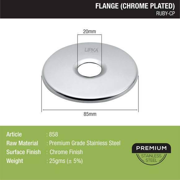 Ruby Flange (Chrome Plated) Pack of 10- LIPKA - Lipka Home