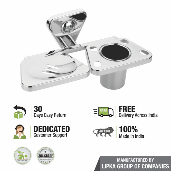 Pyramid 304-Grade Soap Dish with Tumbler Holder - LIPKA - Lipka Home