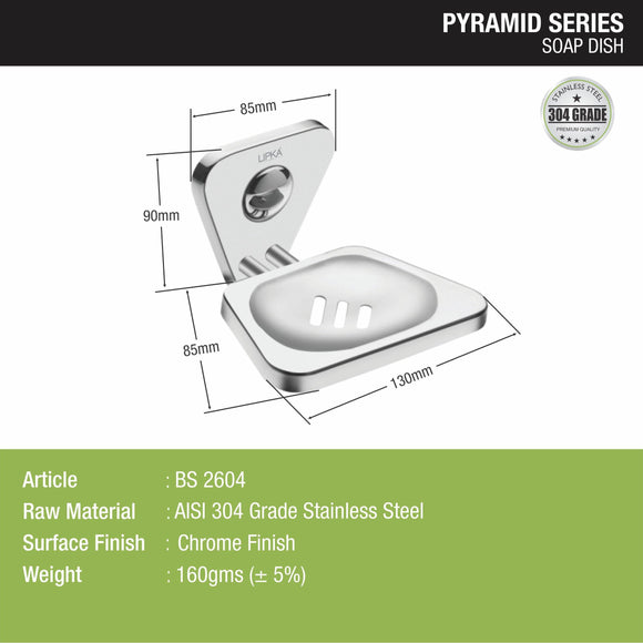 Pyramid 304-Grade Soap Dish - LIPKA - Lipka Home