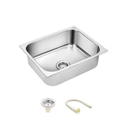 Square Single Bowl 304-Grade Kitchen Sink (27 x 21 x 9 Inches) video