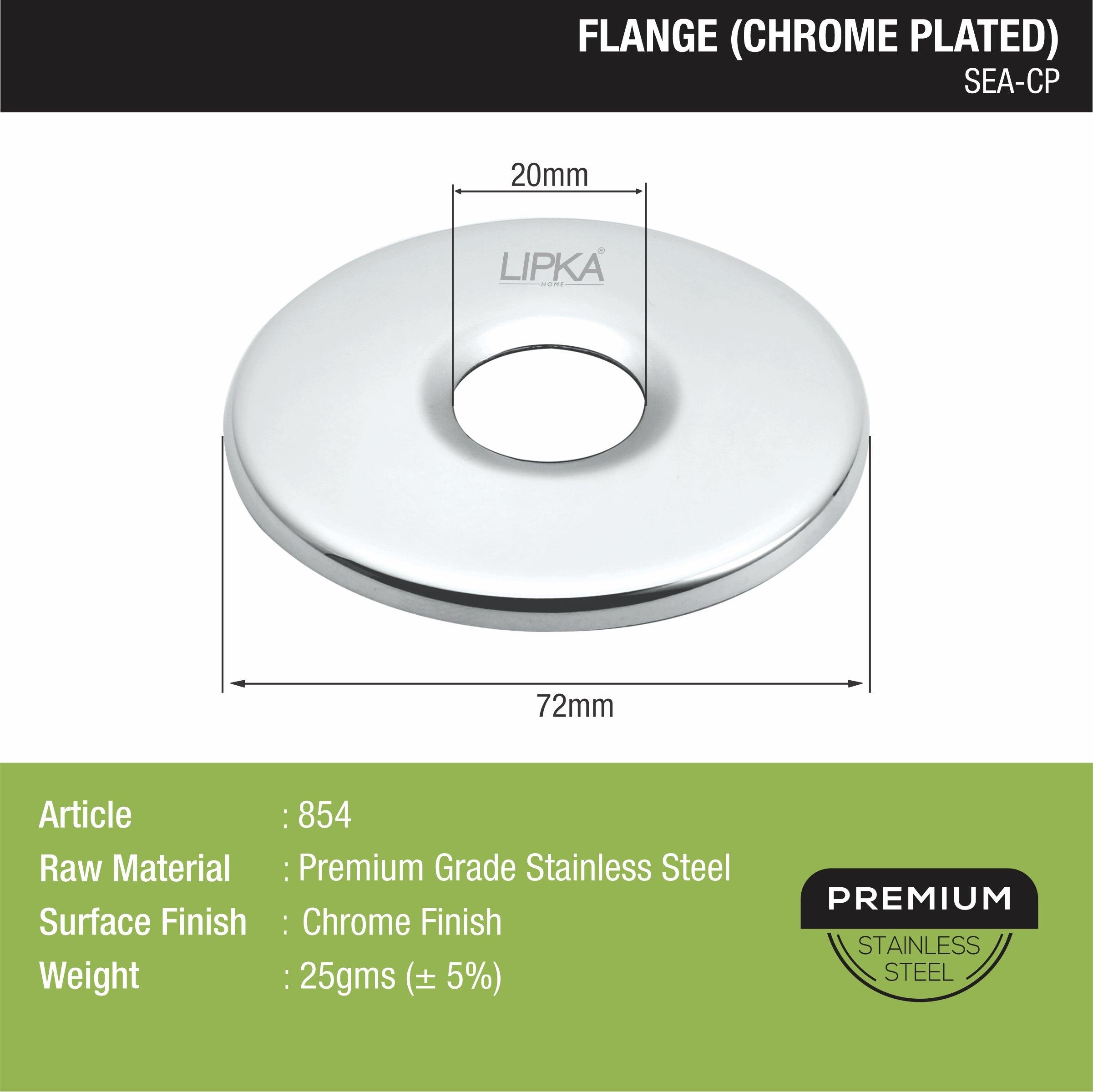 Sea Flange (Chrome Plated) sizes and dimensions