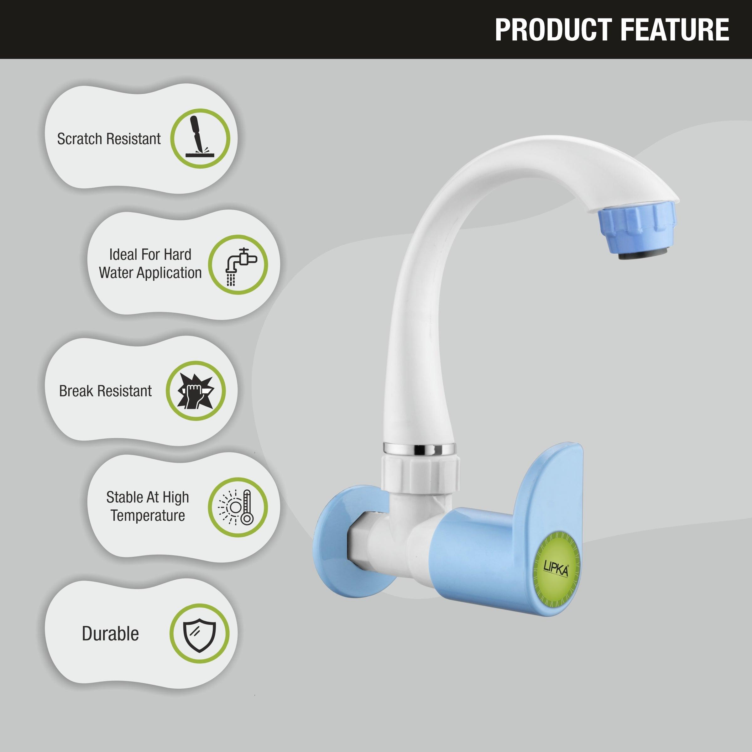 Sky Sink Tap with Swivel Spout PTMT Faucet features