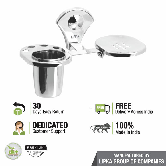 Butterfly Soap Dish with Tumbler Holder - LIPKA - Lipka Home