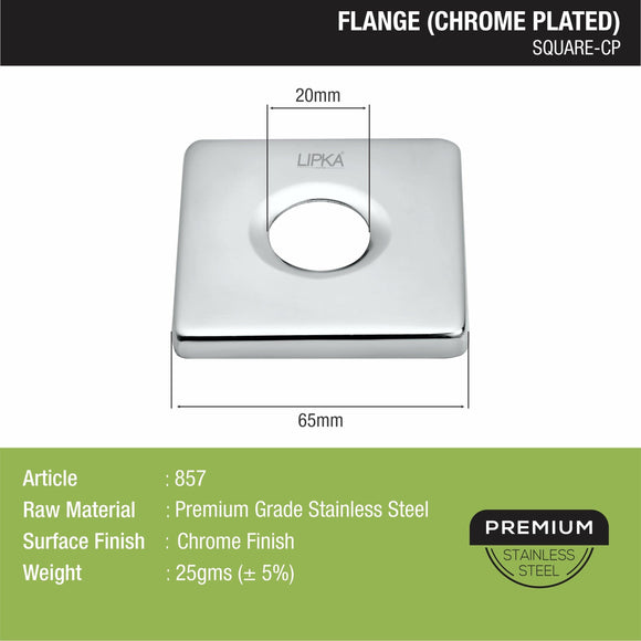 Square Flange (Chrome Plated) Pack of 10 - LIPKA - Lipka Home