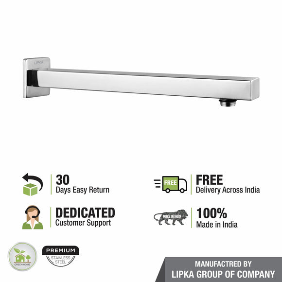 Square Shower Arm (18 Inches) - LIPKA - Lipka Home