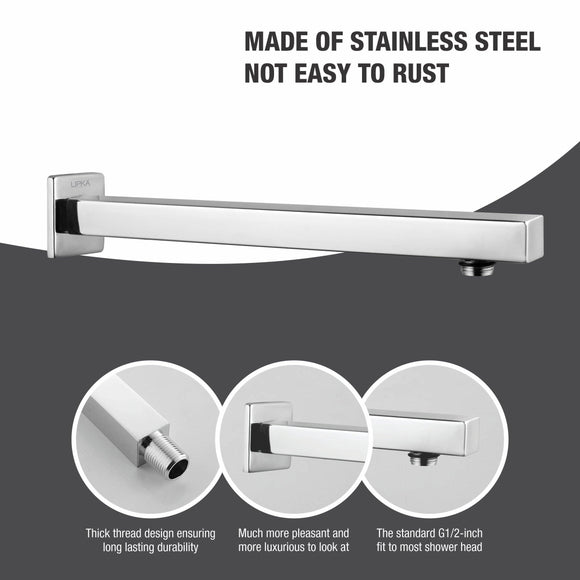 Square Shower Arm (24 Inches) - LIPKA - Lipka Home