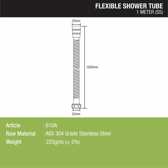 Flexible Shower Tube (1 Meter) - LIPKA - Lipka Home