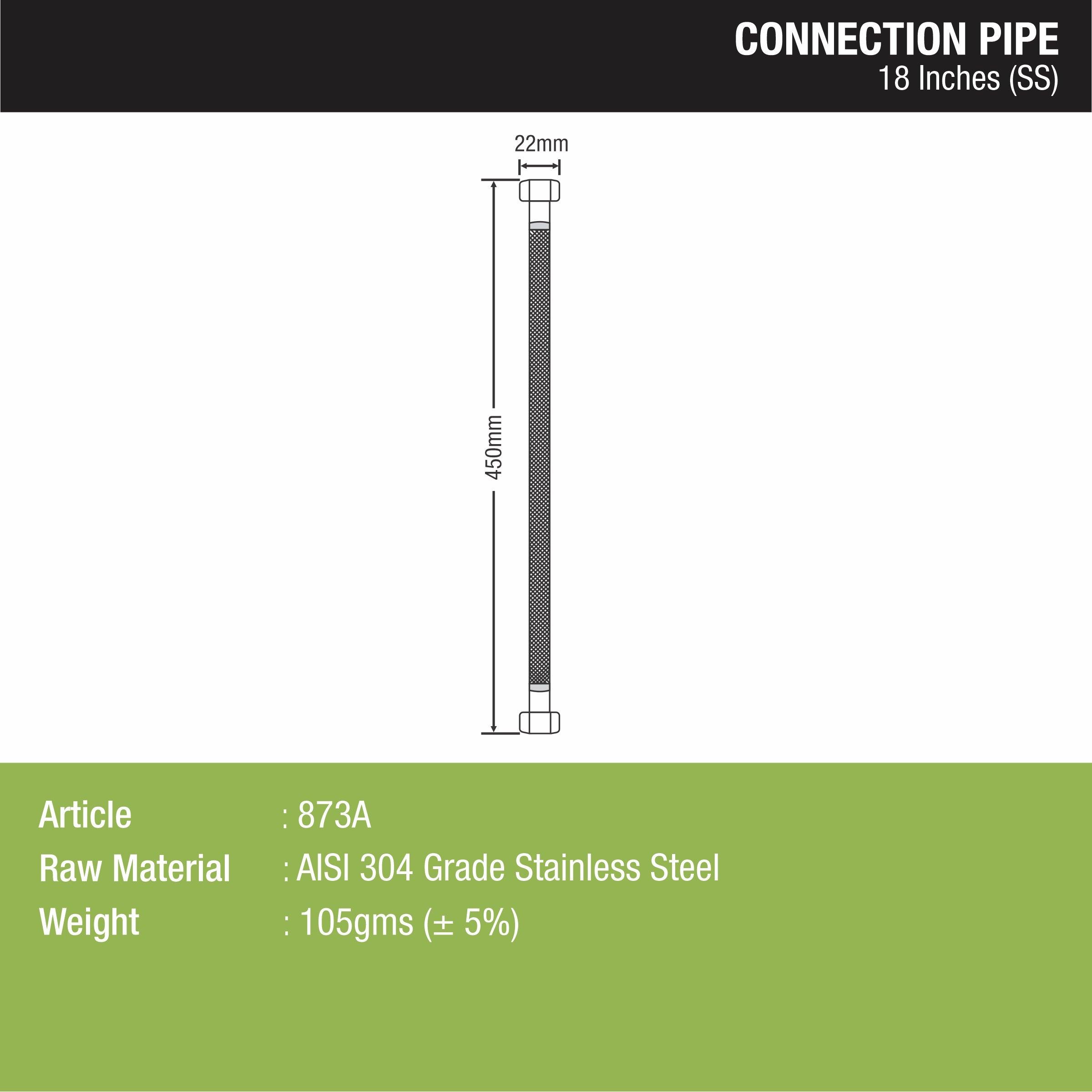 Grade Connection Pipe Connection Pipe 304-Grade (18 Inches) - LIPKA (Pack of 2)- LIPKA ...