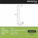 Stainless Steel Grab Bar (10 Inches) - LIPKA - Lipka Home