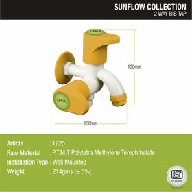 Sunflow Two Way Bib Tap PTMT Faucet (Double Handle) - LIPKA - Lipka Home