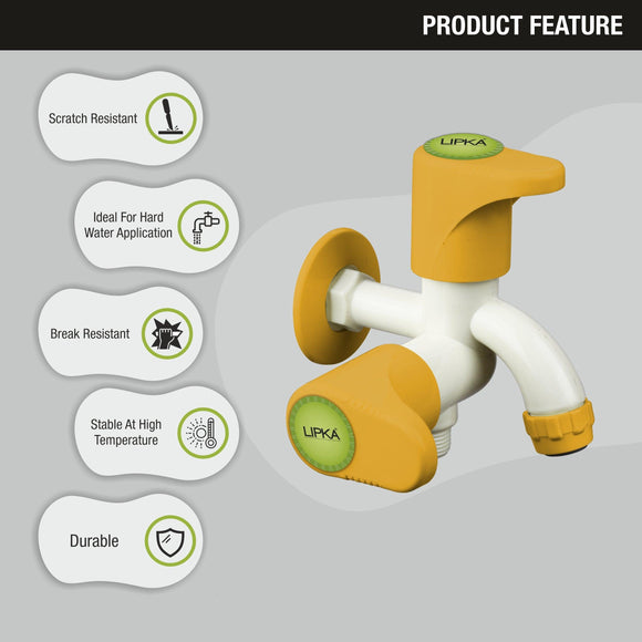 Sunflow Two Way Bib Tap PTMT Faucet (Double Handle) - LIPKA - Lipka Home