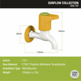 Sunflow Bib Tap PTMT Faucet sizes and dimensions