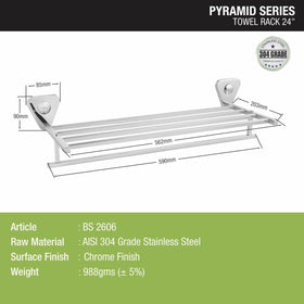 Pyramid 304-Grade Towel Rack (24 Inches) - LIPKA - Lipka Home