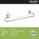 Alma Towel Rod 304-SS (24 Inches) - LIPKA - Lipka Home