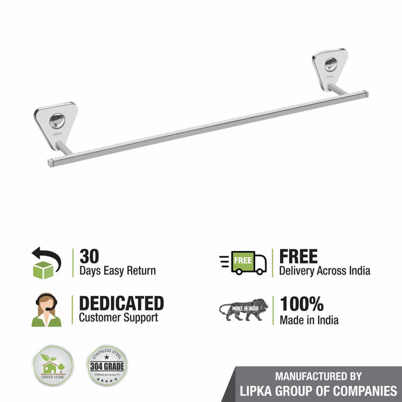 Pyramid 304-Grade Towel Rod (24 Inches) - LIPKA - Lipka Home