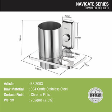 Navigate Tumbler Holder (304-ss) - LIPKA - Lipka Home