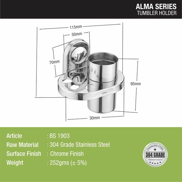 Alma Tumbler Holder (304-Grade SS) - LIPKA - Lipka Home