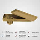 Tile Insert Shower Drain Channel - Yellow Gold (12 x 4 Inches) - LIPKA - Lipka Home