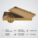 Tile Insert Shower Drain Channel - Yellow Gold (18 x 5 Inches) - LIPKA - Lipka Home