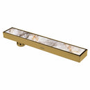 Tile Insert Shower Drain Channel - Yellow Gold (24 x 3 Inches) - LIPKA - Lipka Home