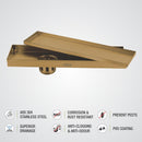 Tile Insert Shower Drain Channel - Yellow Gold (32 x 5 Inches) - LIPKA - Lipka Home