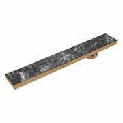 Tile Insert Shower Drain Channel - Yellow Gold (36 x 4 Inches) - LIPKA