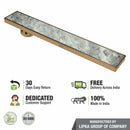 Tile Insert Shower Drain Channel - Yellow Gold (40 x 5 Inches) - LIPKA - Lipka Home