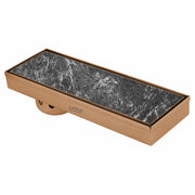 Tile Insert Shower Drain Channel - Antique Copper (12 x 4 Inches) - LIPKA