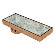 Tile Insert Shower Drain Channel - Antique Copper (12 x 5 Inches) - LIPKA