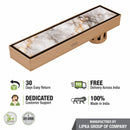 Tile Insert Shower Drain Channel - Antique Copper (18 x 3 Inches) - LIPKA - Lipka Home