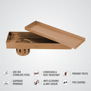 Tile Insert Shower Drain Channel - Antique Copper (18 x 4 Inches) - LIPKA - Lipka Home