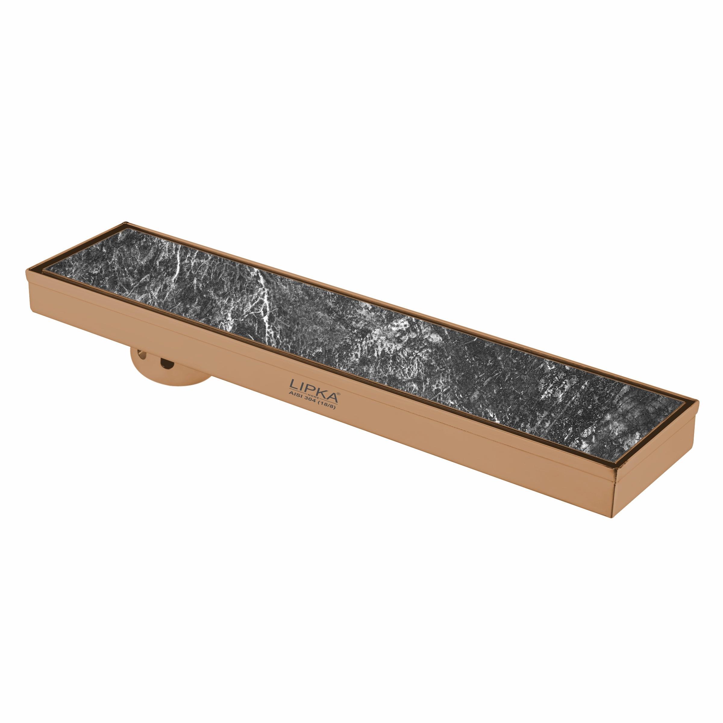 Tile Insert Shower Drain Channel - Antique Copper (24 x 4 Inches)