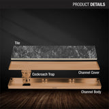 Tile Insert Shower Drain Channel - Antique Copper (48 x 4 Inches) product details