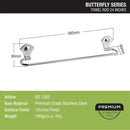 Butterfly Towel Rod (24 Inches) - LIPKA - Lipka Home