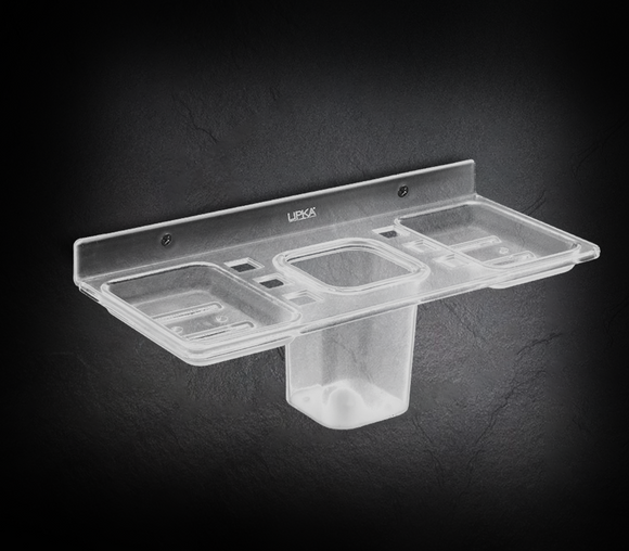 4-in-1 Shelf Tray (Tumbler, Toothbrush Holder & 2 Soap Dishes ) - LIPKA - Lipka Home