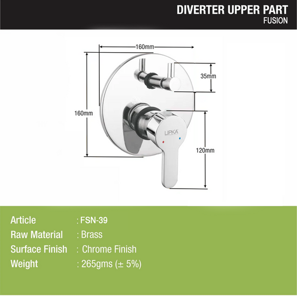 Fusion Diverter (Upper Part) - LIPKA - Lipka Home