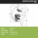 Virgo Diverter Upper Part (Compatible with 2-Inlet High Flow & 3 Inlet Diverter Body) - LIPKA - Lipka Home