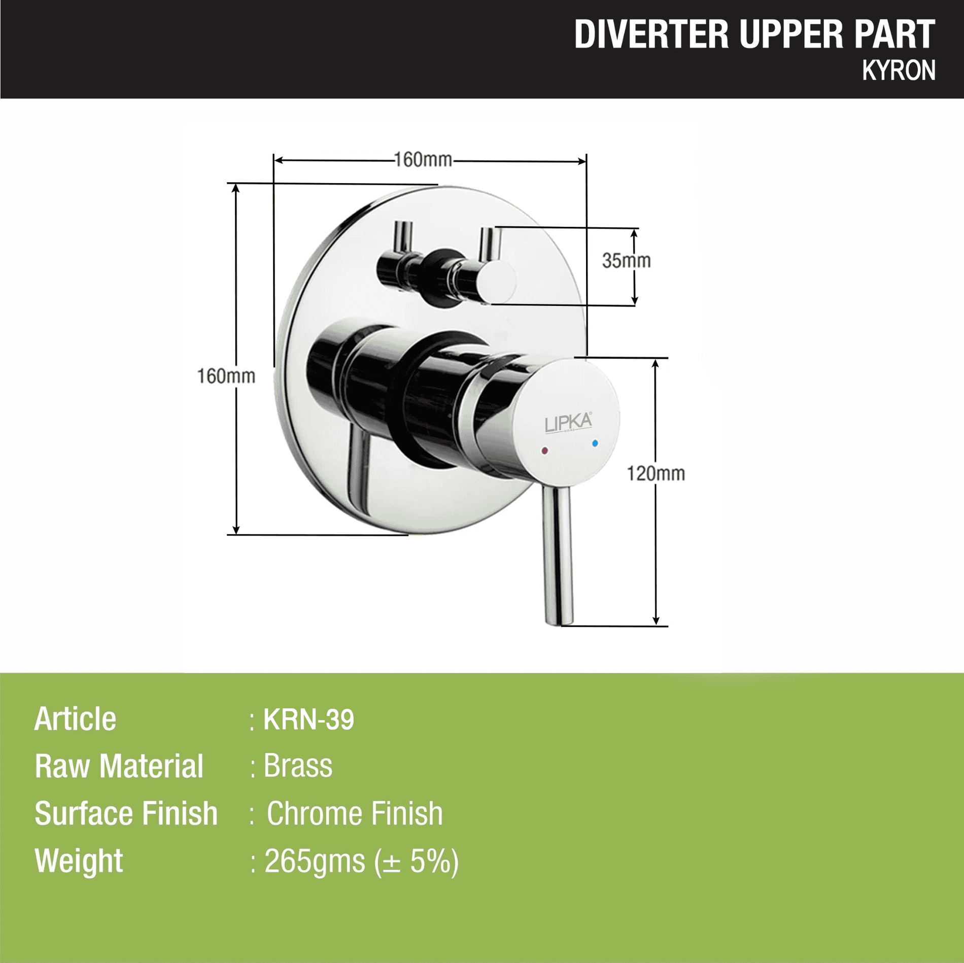 Single Lever Diverter for Bathroom Shower Fitting | Lipka Home