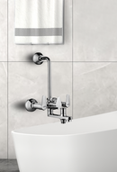 Virgo 3 in 1 Wall Mixer Brass Faucet with L Bend - LIPKA - Lipka Home