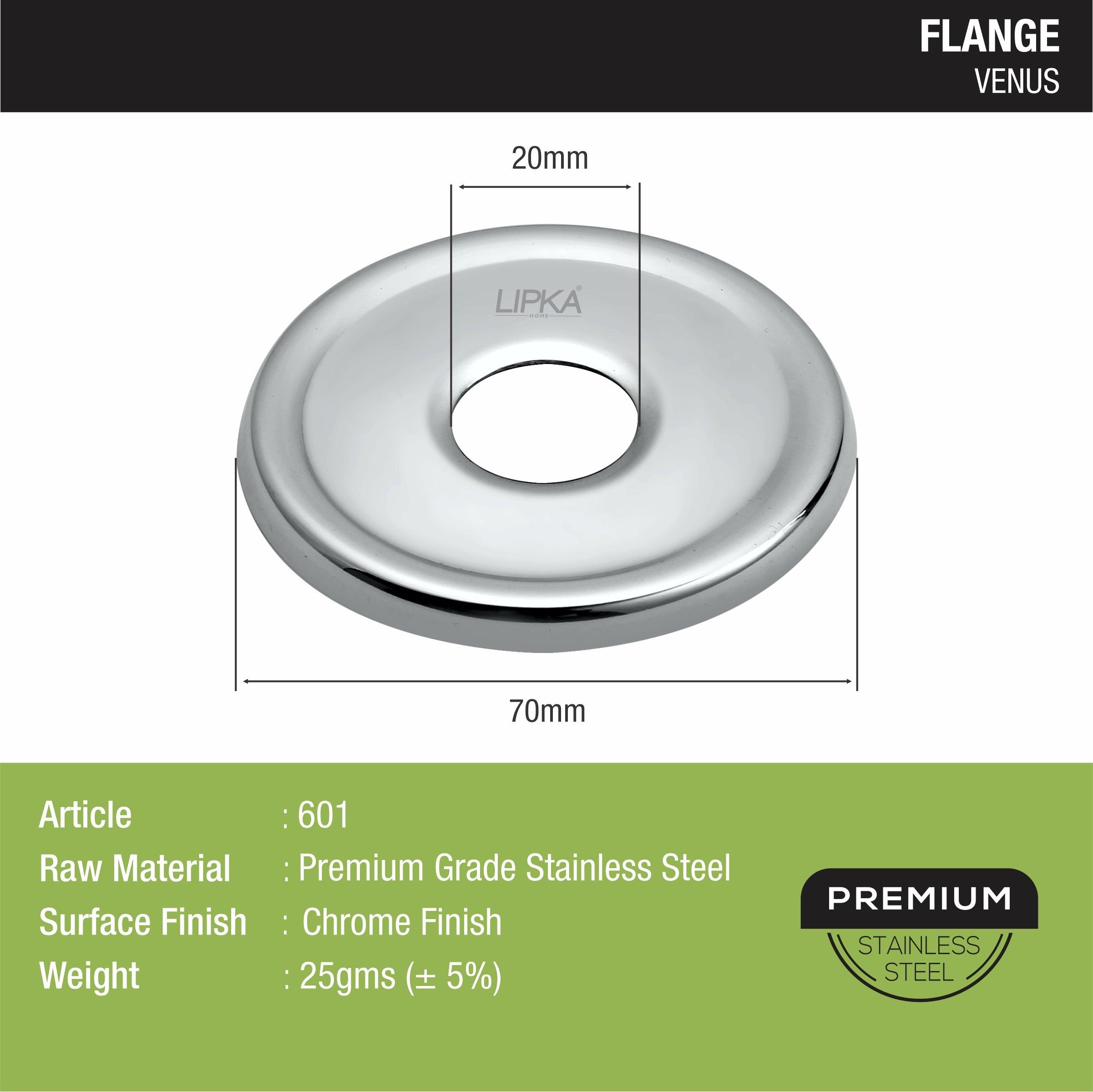Venus Flange sizes and dimensions