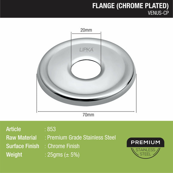 Venus Flange (Chrome Plated) Pack of 10 - LIPKA - Lipka Home