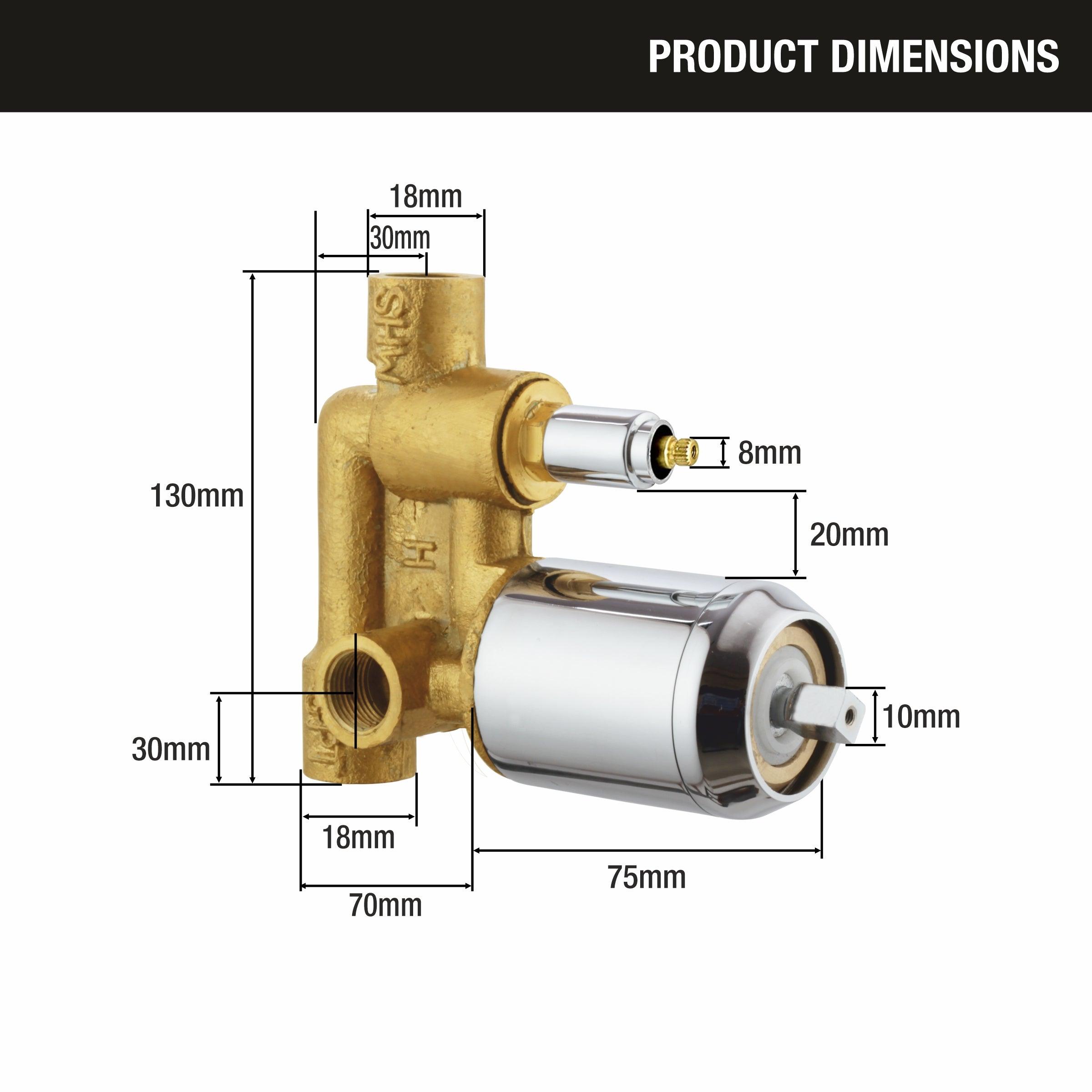 Victory 2-inlet Single Lever Diverter High-Flow (Complete Set) dimensions