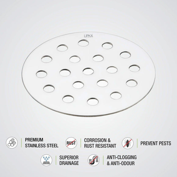 Plain Round Jali Floor Drain (4 inches) - LIPKA - Lipka Home