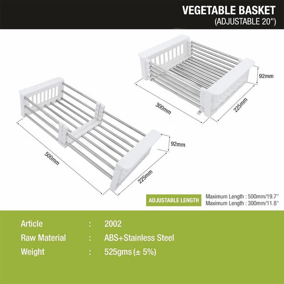 Adjustable Vegetable Basket for Kitchen Sinks - LIPKA - Lipka Home